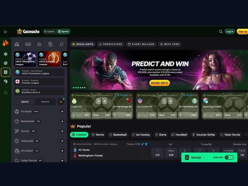 Dostęp mobilny Casinacho Casino Nacho Casino — aplikacja dla nowego gracza